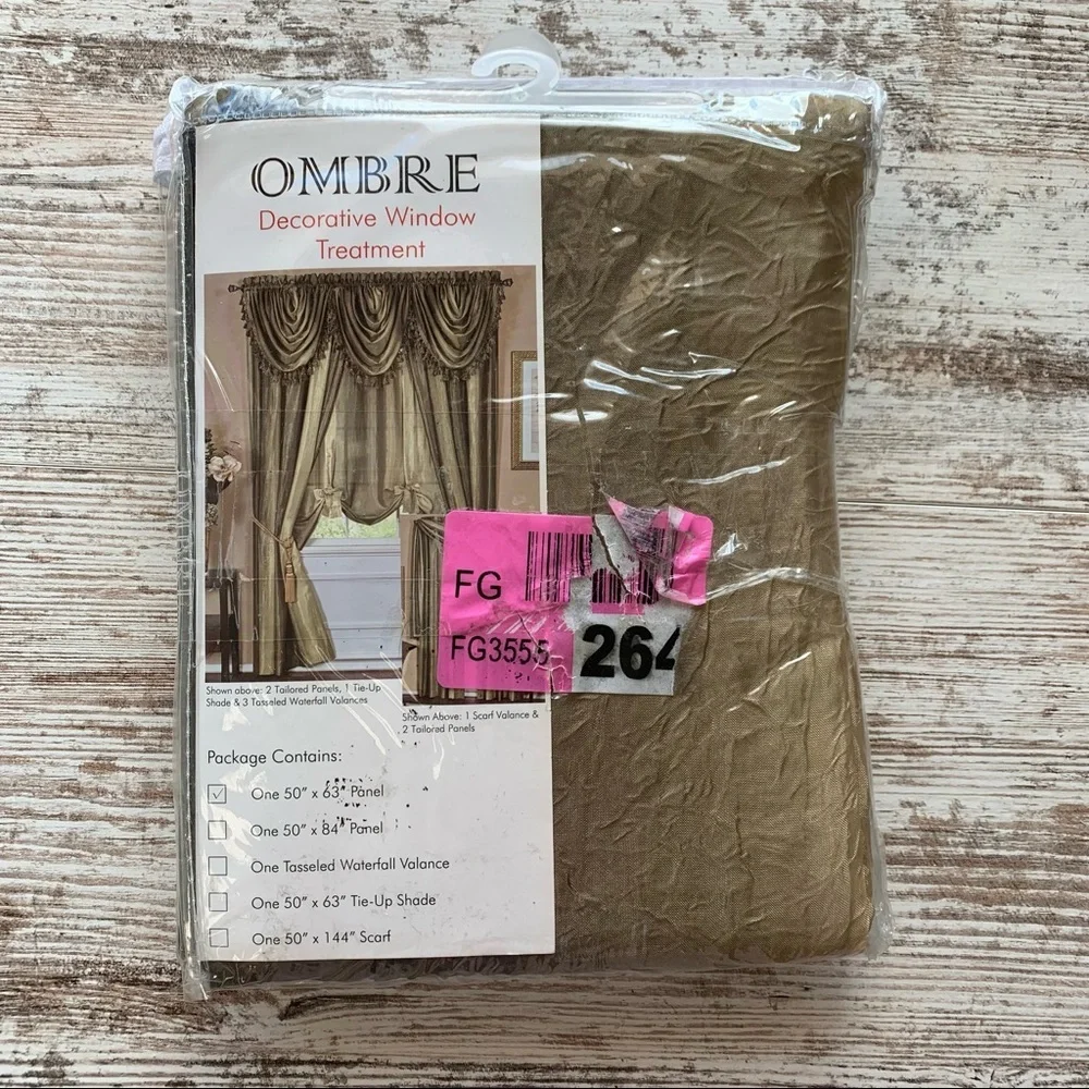 OMBRE Sage Curtain Panel 50 in x 63 in NEW NIP